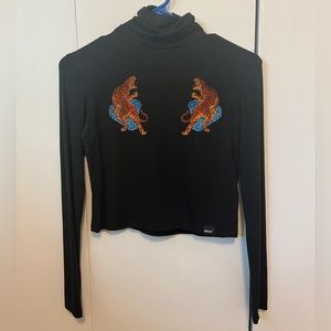 O Mighty Tiger Crop Turtleneck